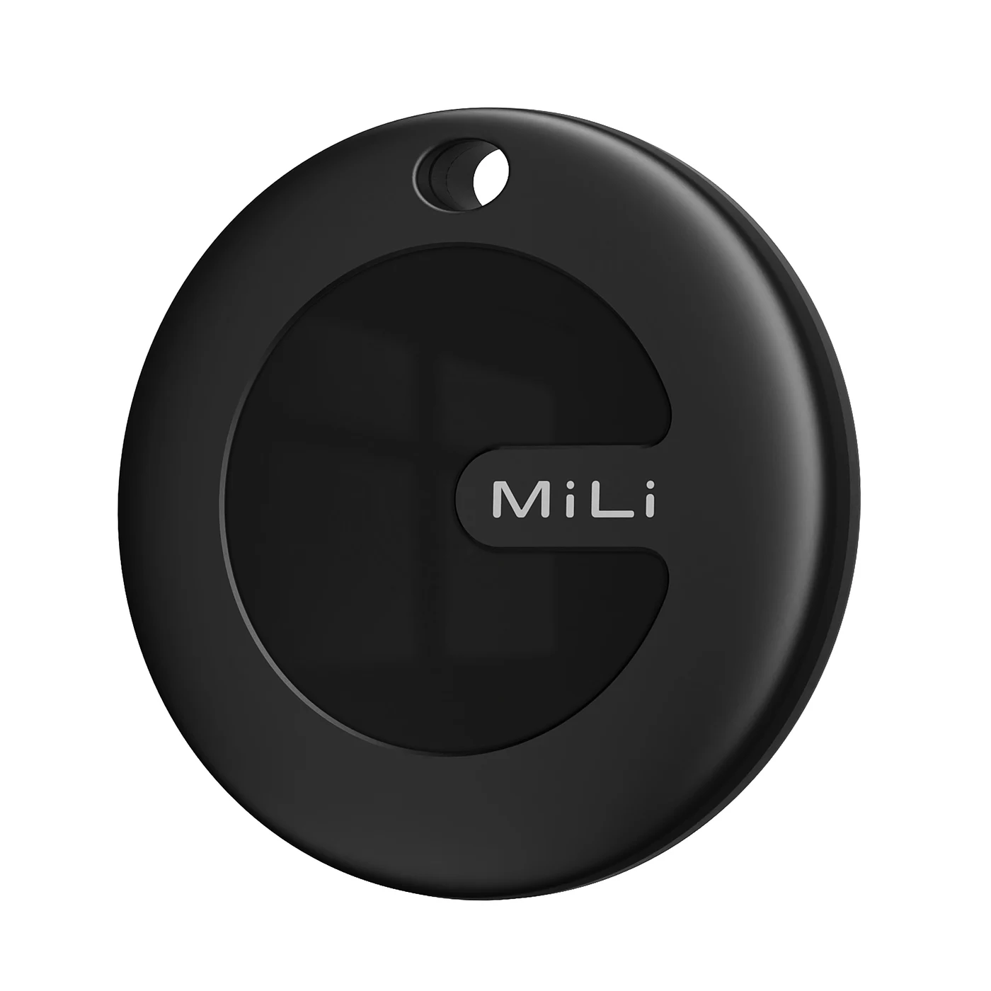 AirTag Negro Individual con Anillo de Metal